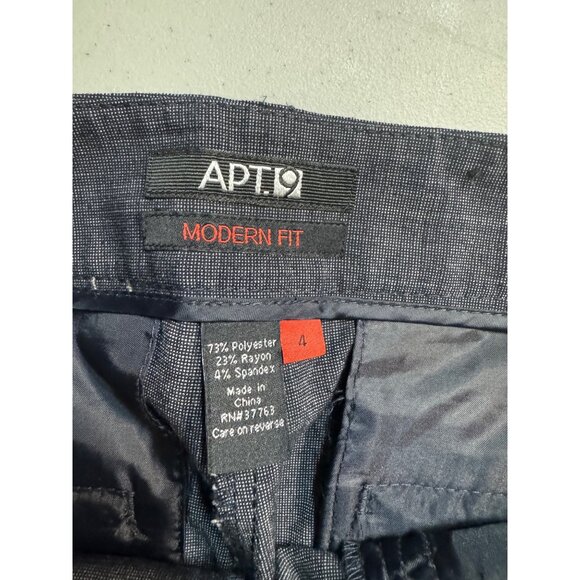 Apt. 9 Womens Modern Fit Gray Dress Pants Size 4 - Picture 4 of 11